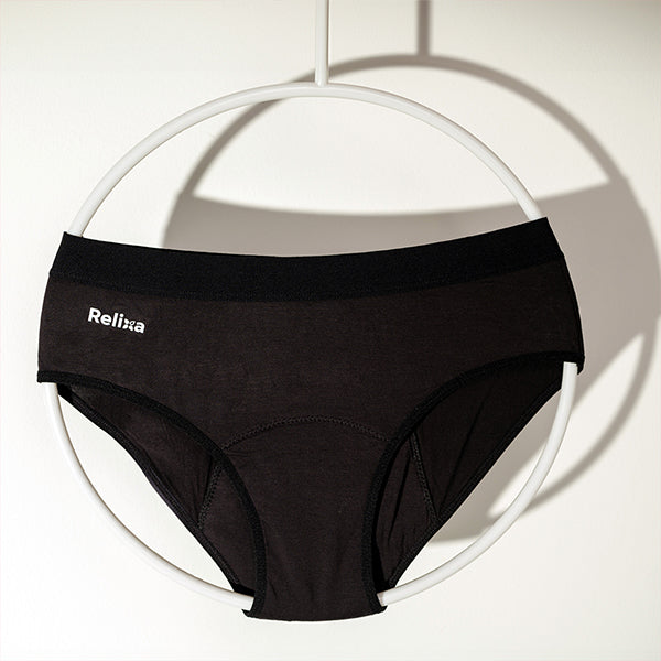 Relixa HIPSTERS menštruačné nohavičky – silná absorpcia, nízky pás – čierne – foto 3