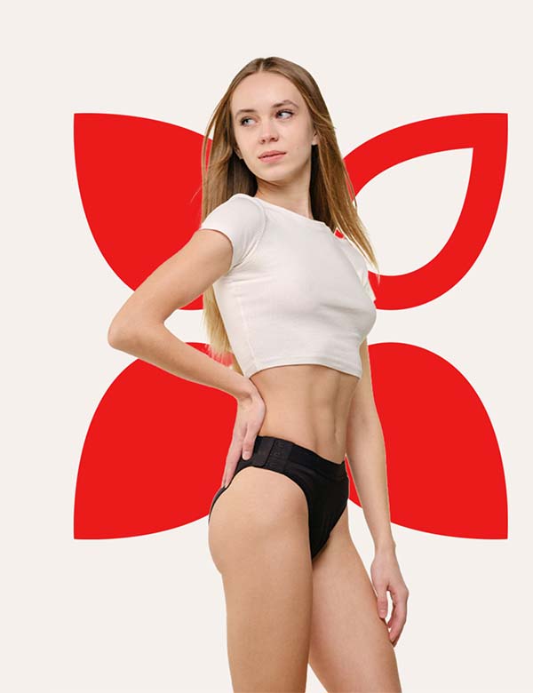 Period panties high absorption as regular underwear